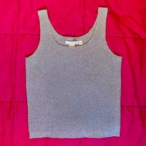KNITTED SILVER DRESSY TOP By FOREVER 21